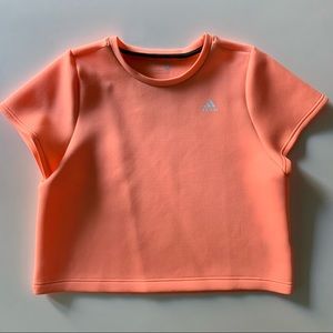 Adidas Neoprene Cropped Short Sleeve Top